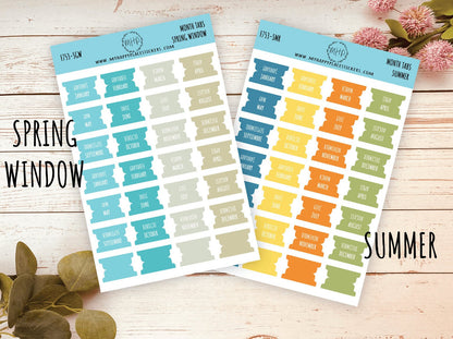 Month Tab Stickers for Planners. Tabs for Planners. Month Stickers || F753