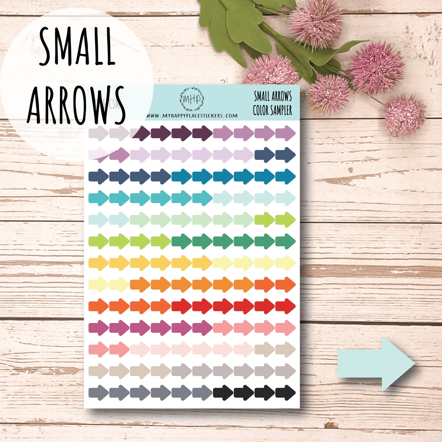 Small Arrow Planner Stickers. Stickers for Planners, Bullet Journals a ...