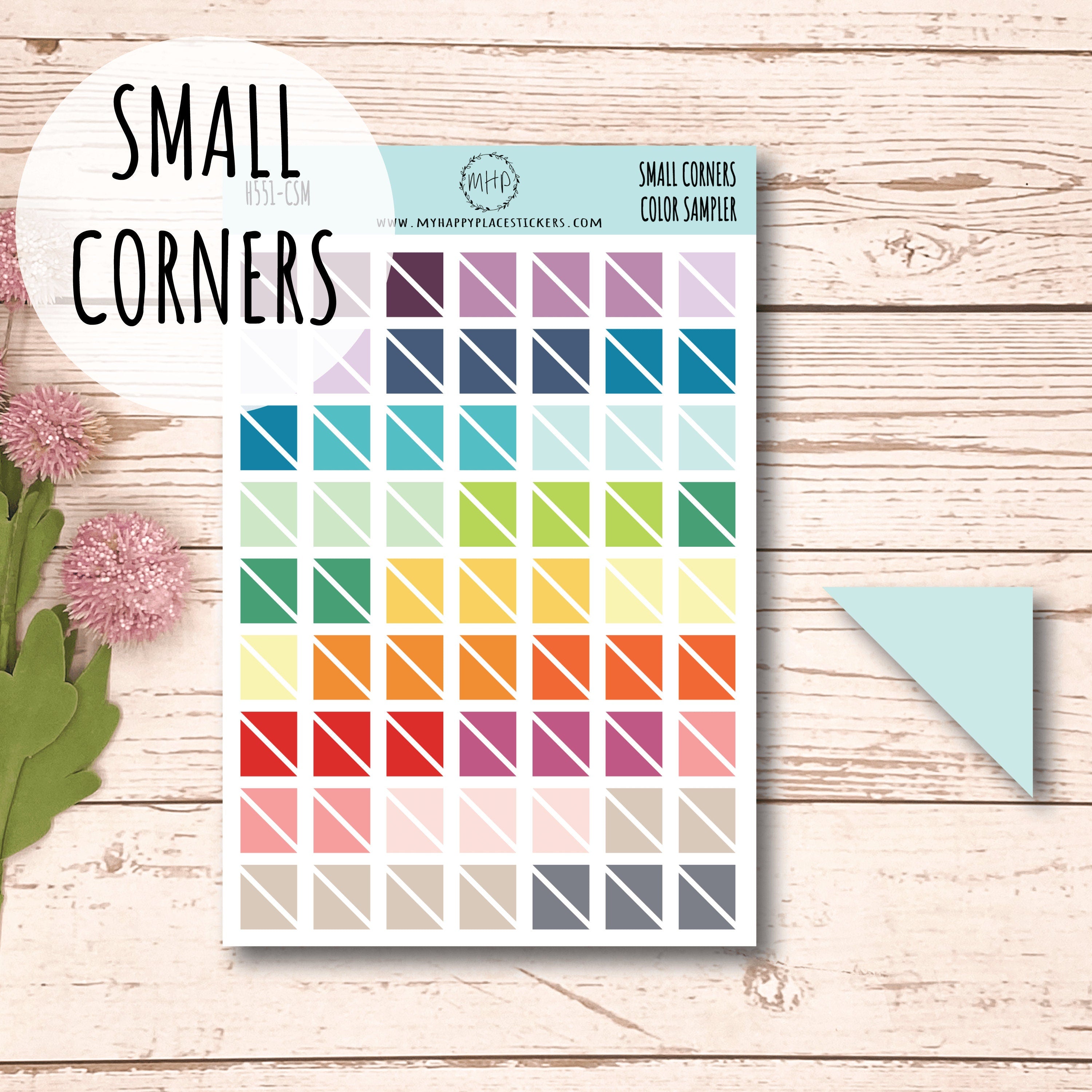 Small Corner Planner Stickers. Stickers for Planners, Bullet Journals ...