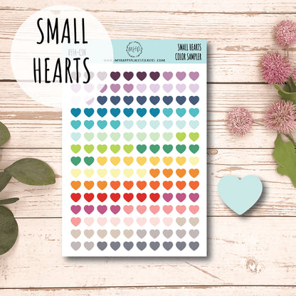 Small Heart Planner Stickers. Stickers for Planners, Bullet Journals and Organizers. Bullet Point Stickers || H554