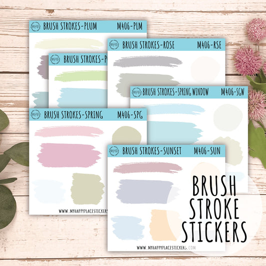 Brush Strokes Stickers for Planners and Journals. Journaling Stickers || M406