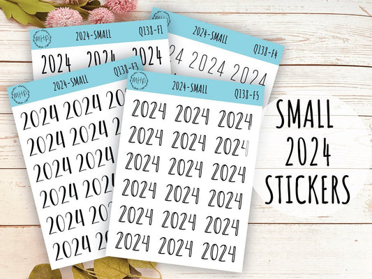 2024 Year Stickers for Planner and Bullet Journals. Planner Stickers || Q138