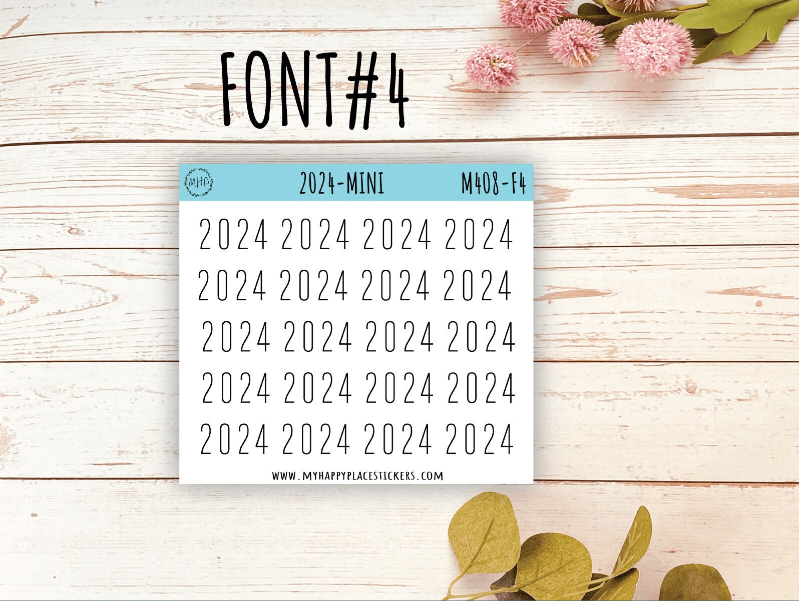 Mini 2024 Year Stickers for Bullet Journals and Planners || M408