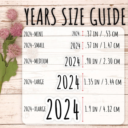 2024 Year Large Size Stickers for Bullet Journals and Planners. Planner Stickers || H560