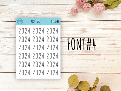 2024 Year Stickers for Planner and Bullet Journals. Planner Stickers || Q138