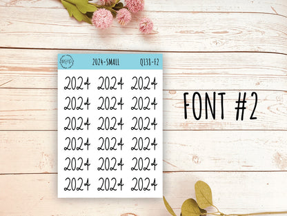 2024 Year Stickers for Planner and Bullet Journals. Planner Stickers || Q138