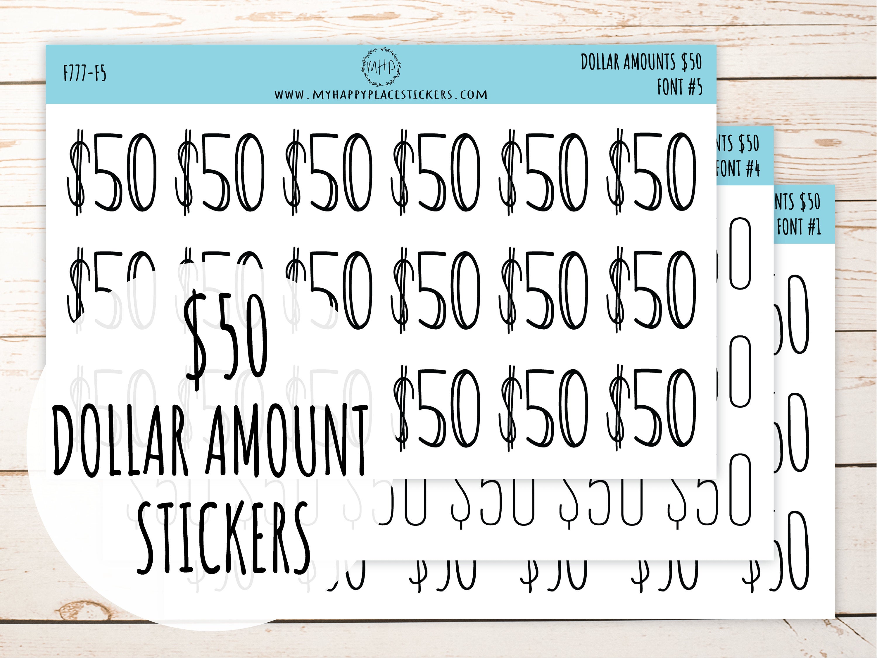 Numbers My Happy Place Stickers Numbers my happy place stickers