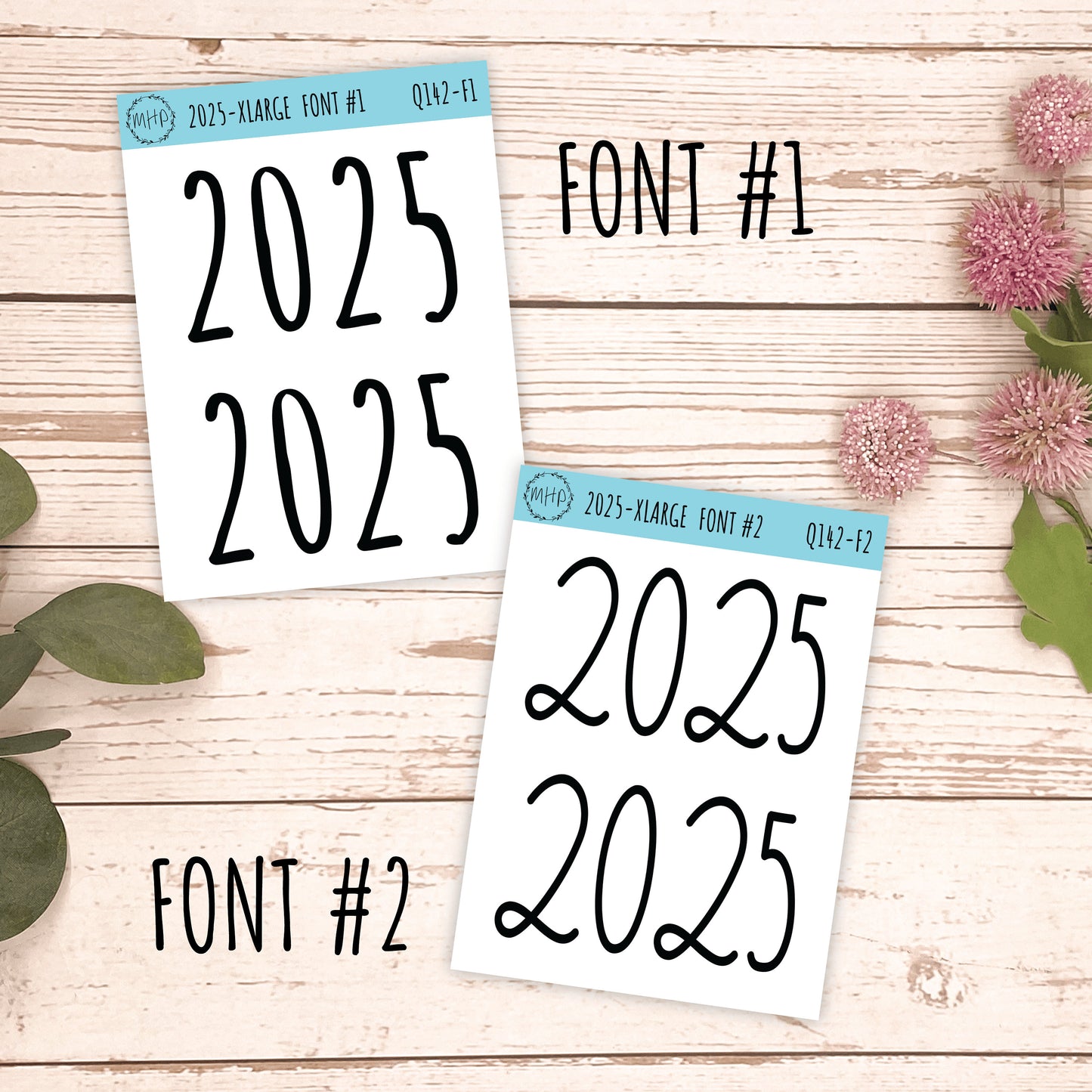 X Large 2024 Year Stickers for Planners, Bullet Journals, College Planner. Gold, Silver and Rose Gold Foil || Q142