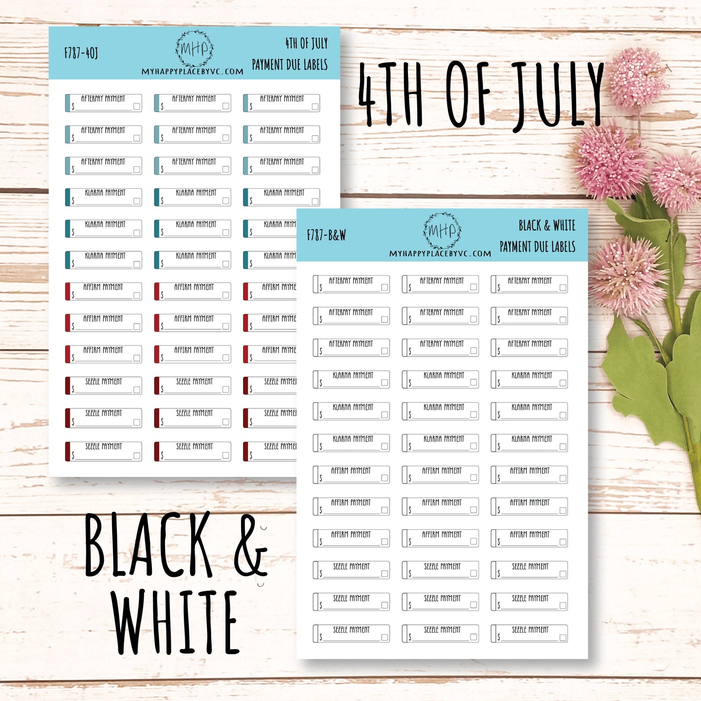 Payment Due Labels. Planner Stickers.Organization and Budgeting Stickers || F787