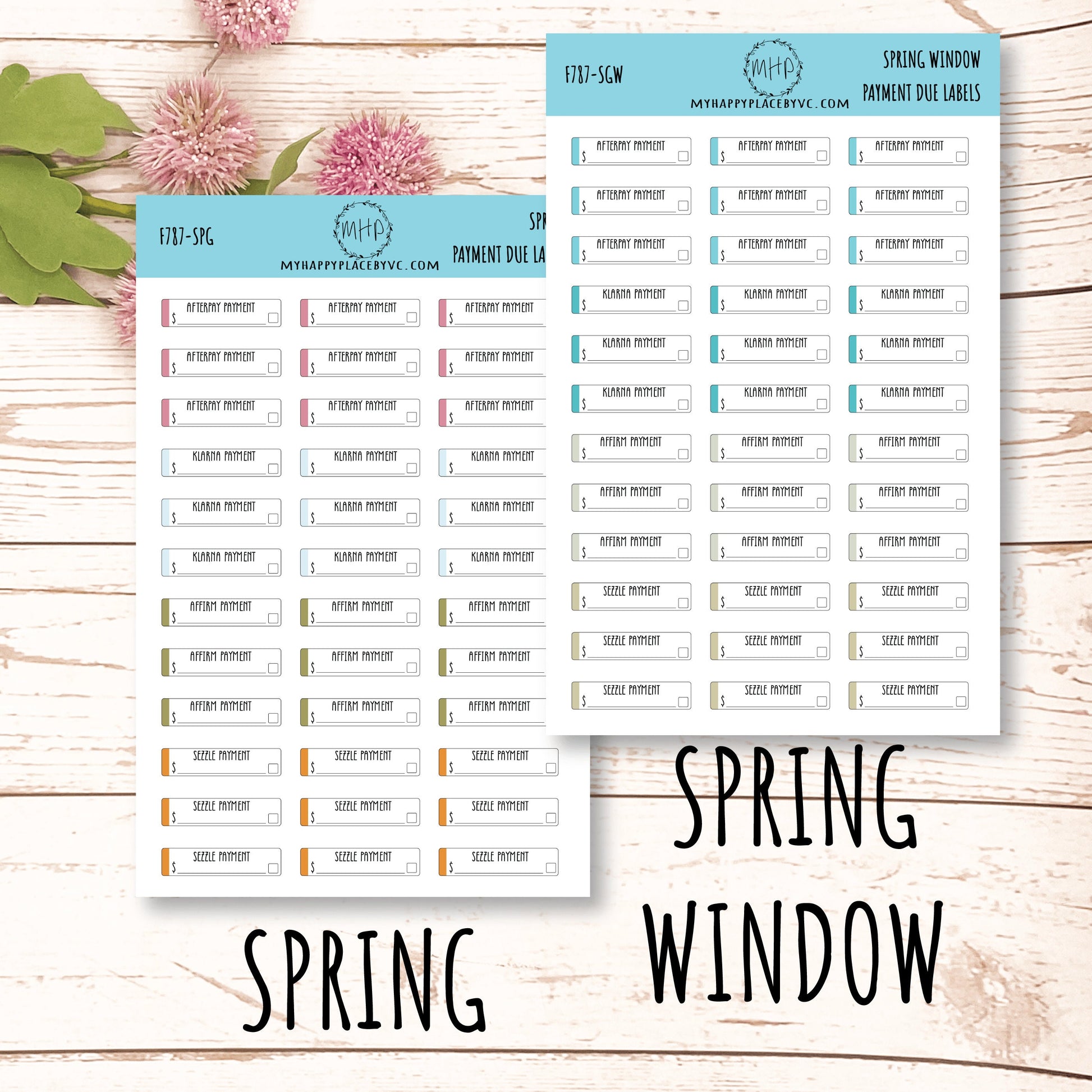 Payment Due Labels. Planner Stickers.Organization and Budgeting Stickers || F787