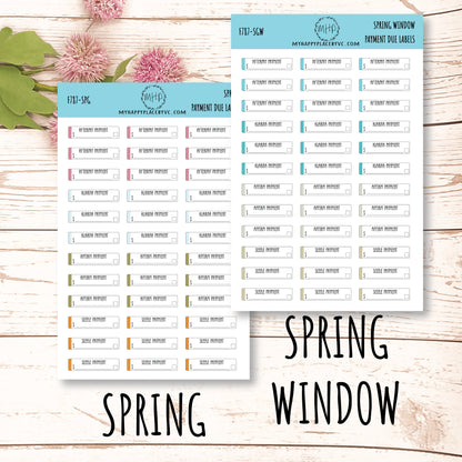 Payment Due Labels. Planner Stickers.Organization and Budgeting Stickers || F787