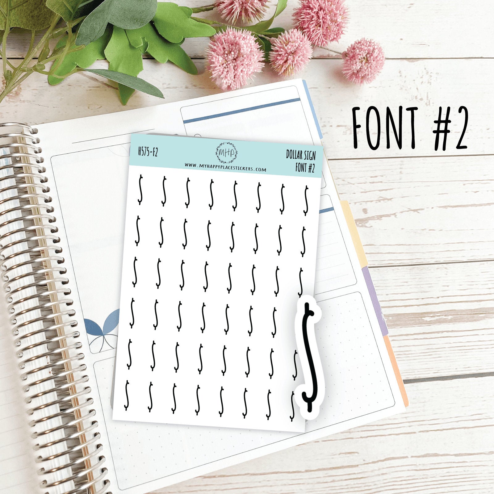 Dollar Sign Stickers for Planners, Saving Envelopes and Saving Challenges. 8 Fonts to Choose From. Gold, Silver and Rose Gold Foil || H575