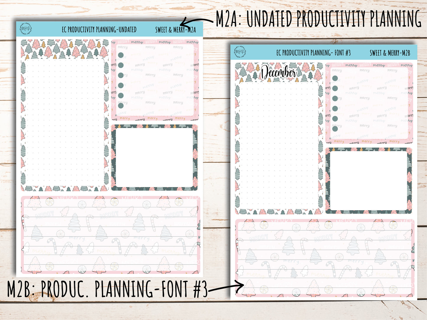Erin Condren 7x9 Monthly Kit. DECEMBER "Sweet & Merry" || SM-M