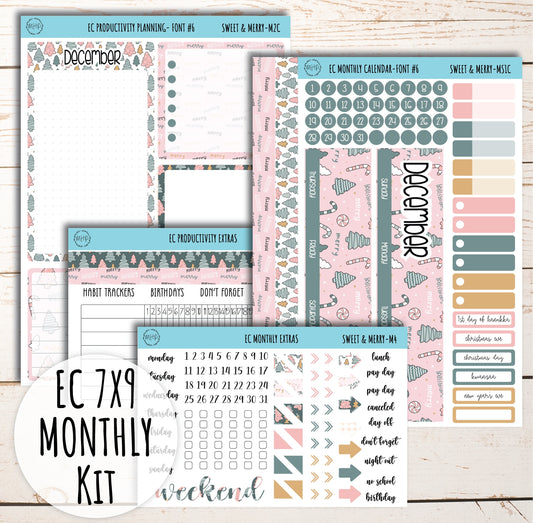 Erin Condren 7x9 Monthly Kit. DECEMBER "Sweet & Merry" || SM-M