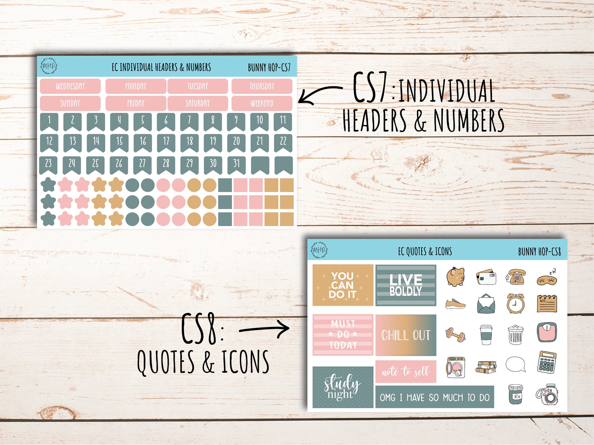 Erin Condren 7x9 Coordinating Planner Sticker Sheets. DECEMBER "Sweet & Merry". Add-On Sticker Sheets || SM-CS