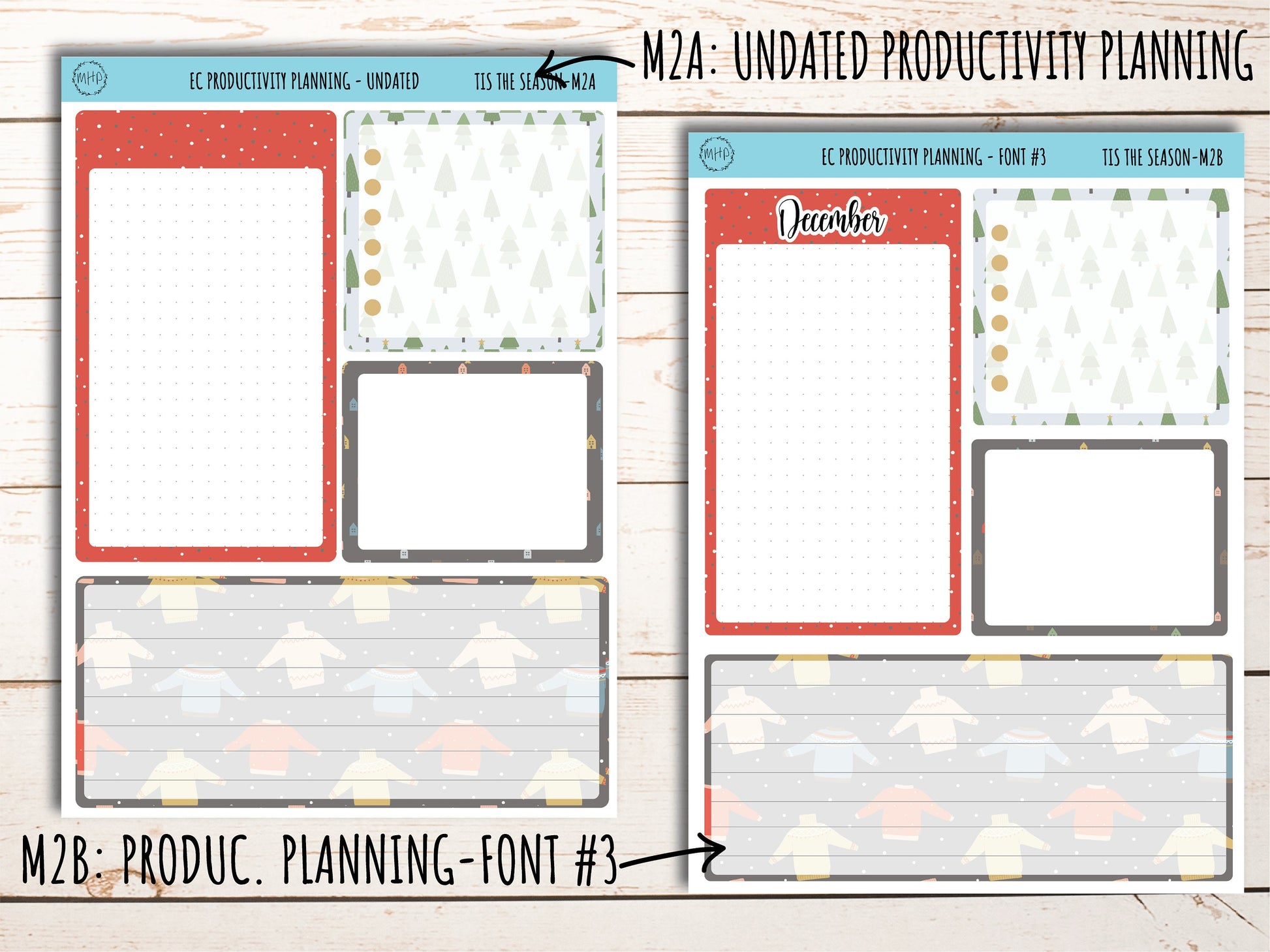 Erin Condren 7x9 Monthly Kit. DECEMBER "Tis the Season" || TS-M