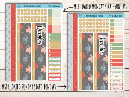 Erin Condren 7x9 Monthly Kit. DECEMBER "Tis the Season" || TS-M