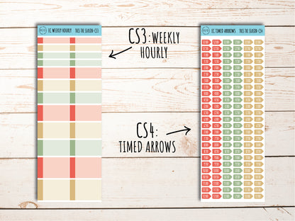 Erin Condren 7x9 Coordinating Planner Sticker Sheets. DECEMBER "Tis the Season". Add-On Sticker Sheets || TS-CS