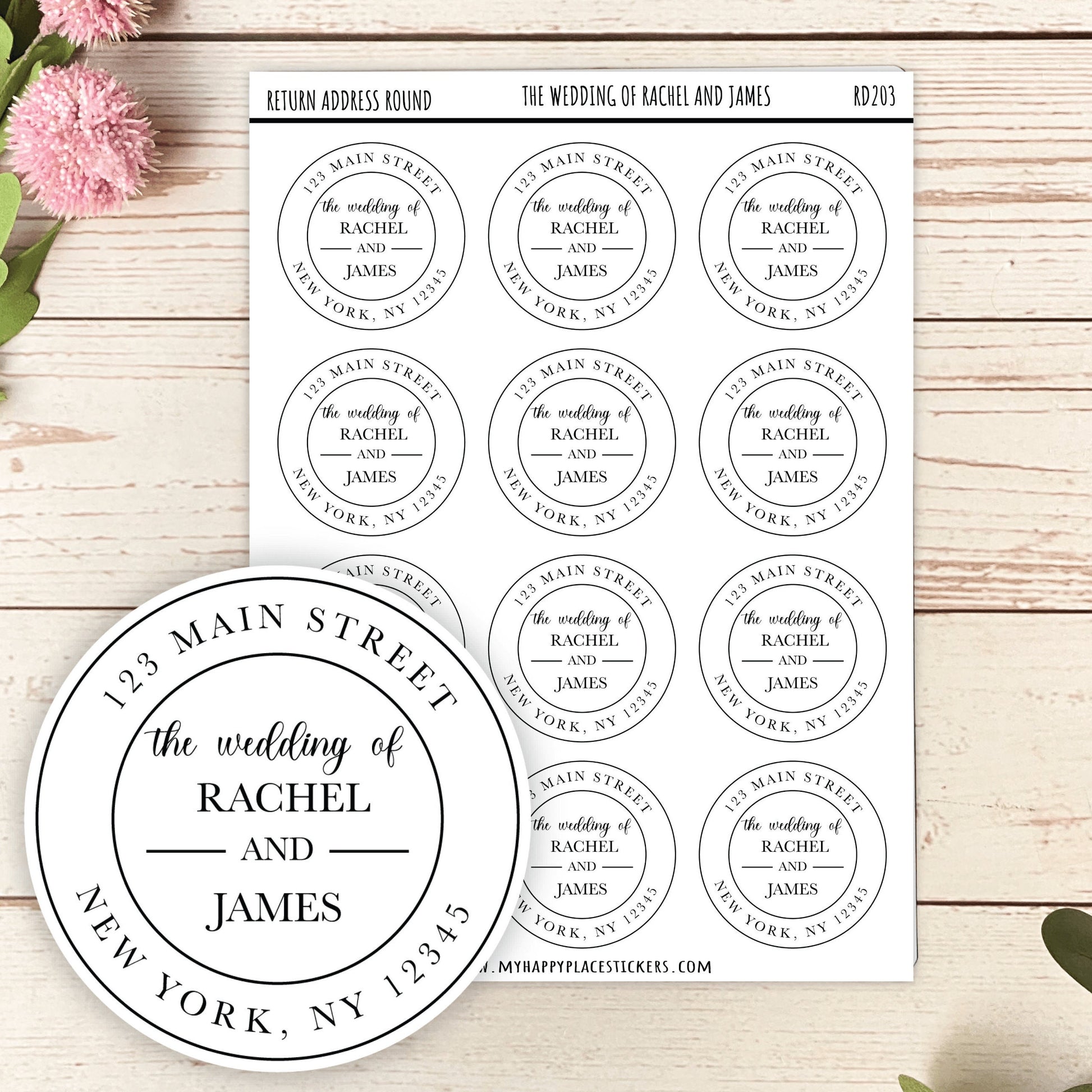 round-return-address-labels-personalized-labels-the-wedding-of-lab-my-happy-place-stickers for Free Printable Return Address Labels Round Return Address Labels. Personalized Labels. The Wedding of.. lab – My Happy Place Stickers for Free Printable Return Address Labels