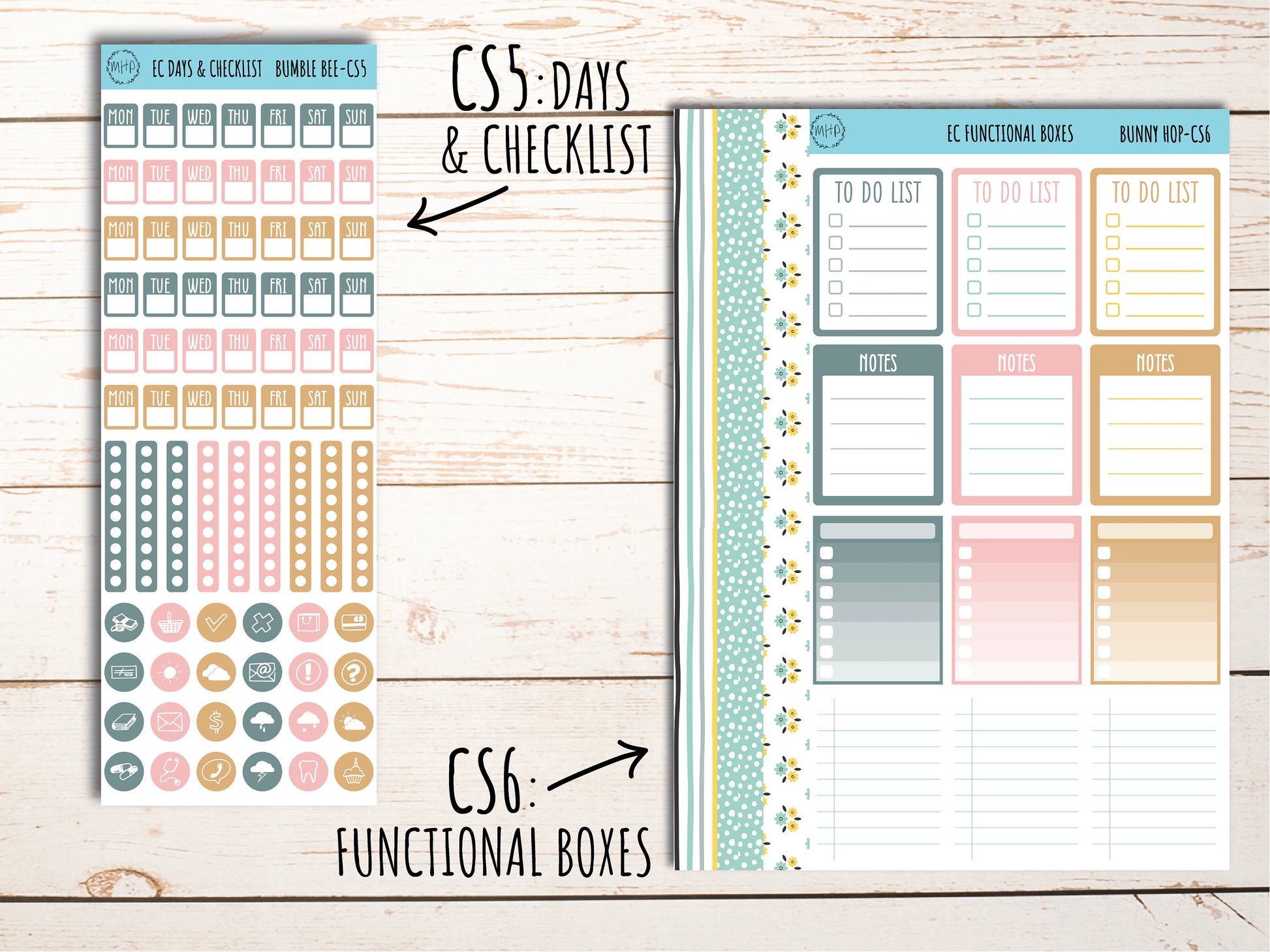 Erin Condren 7x9 Coordinating Planner Sticker Sheets. DECEMBER "Sweet & Merry". Add-On Sticker Sheets || SM-CS