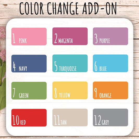 COLOR CHANGE Add-On (Not Applicable to Sale Items!) - One color per sheet || CCHG