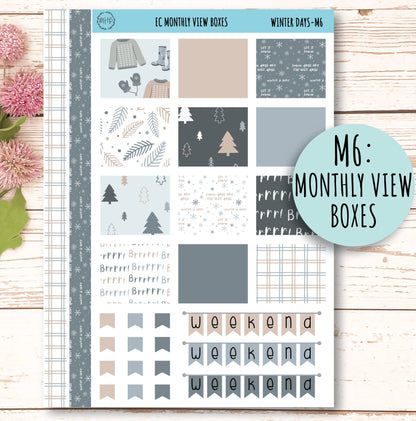 Monthly View Days of the Week Stickers – Rose Colored Daze