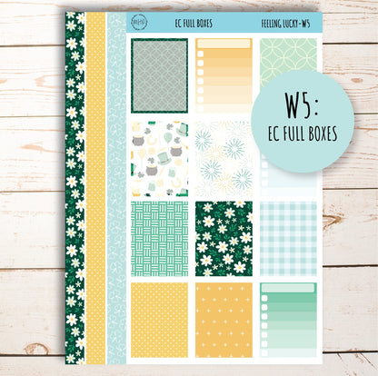 MARCH Weekly Planning Kits for 7x9 Planners. "Feeling Lucky" || FL-W