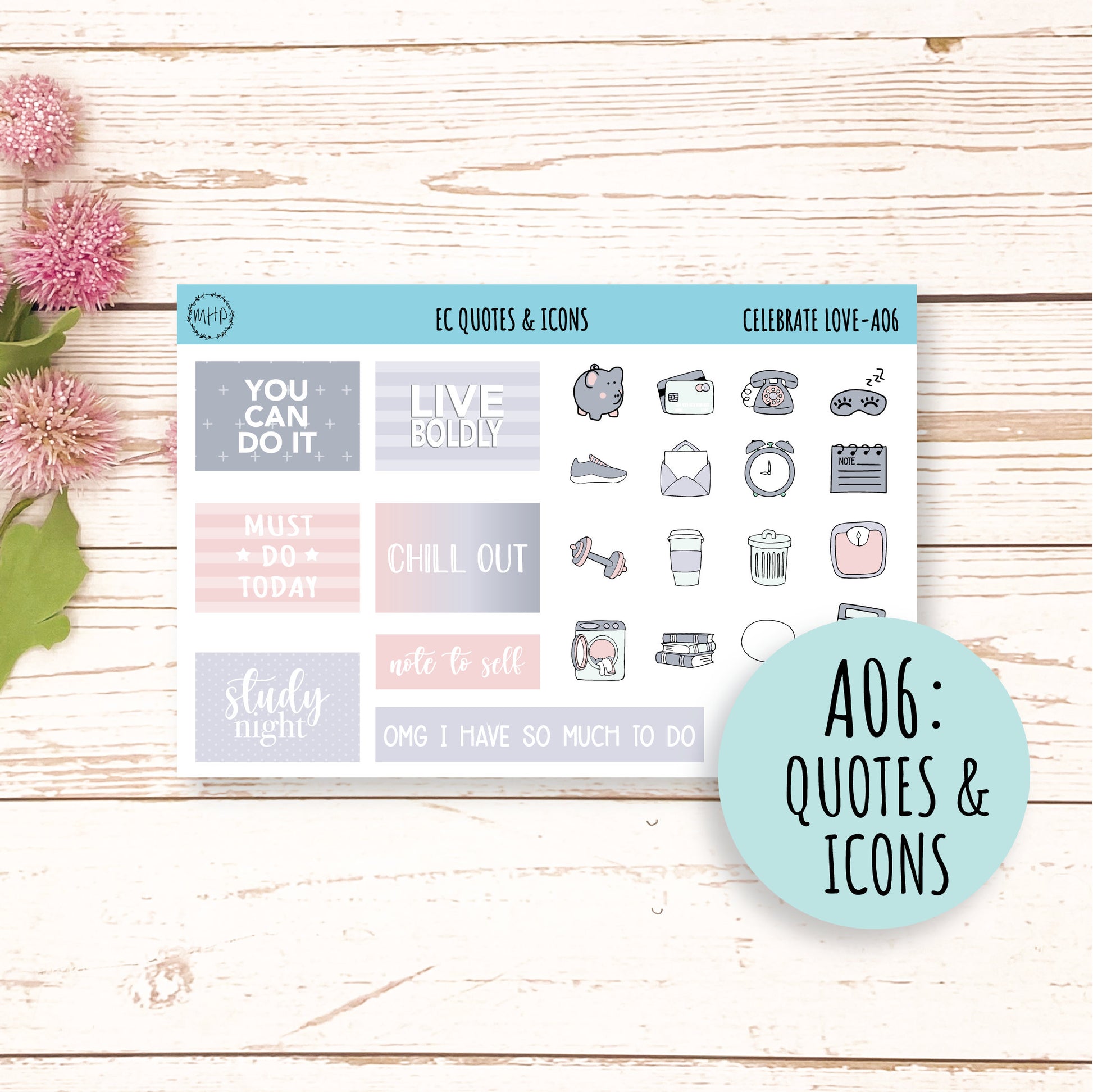 Add Ons Stickers for 7x9 Planners. FEBRUARY Valentines Day Stickers "Celebrate Love" || CL-AO