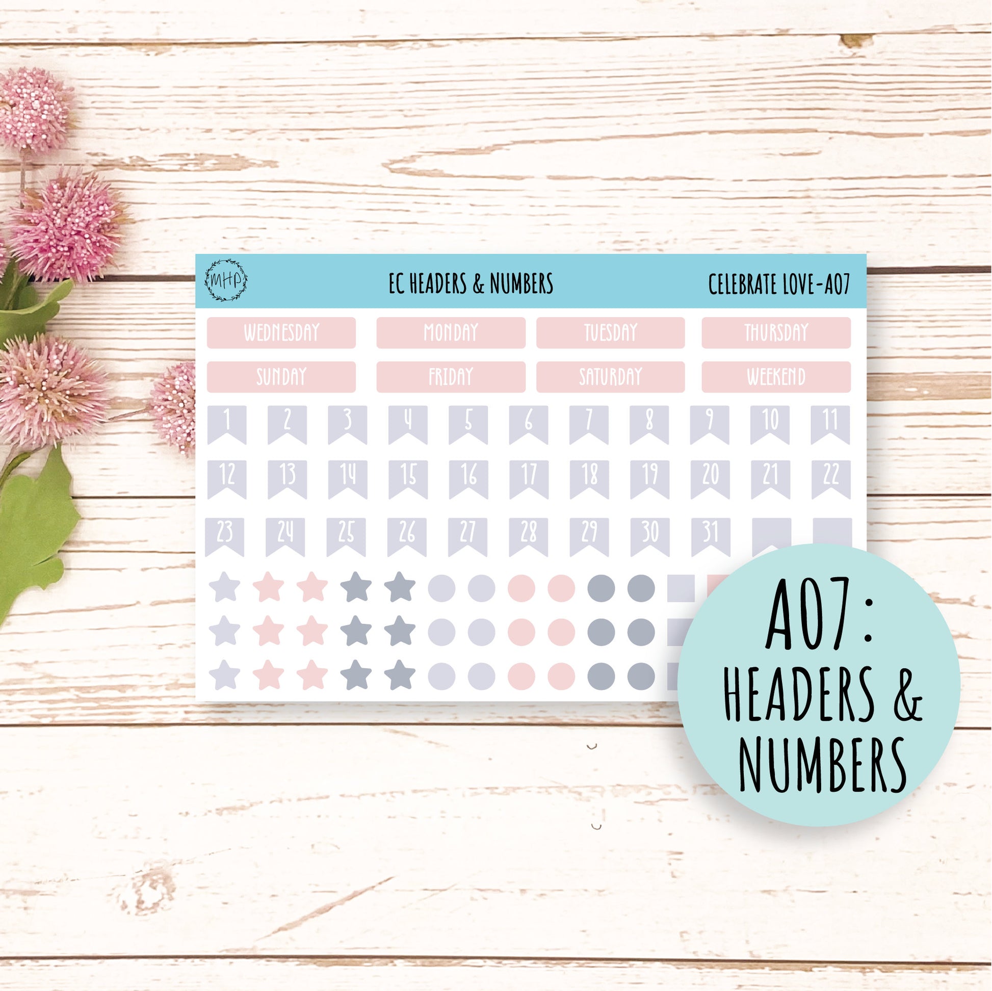 Add Ons Stickers for 7x9 Planners. FEBRUARY Valentines Day Stickers "Celebrate Love" || CL-AO