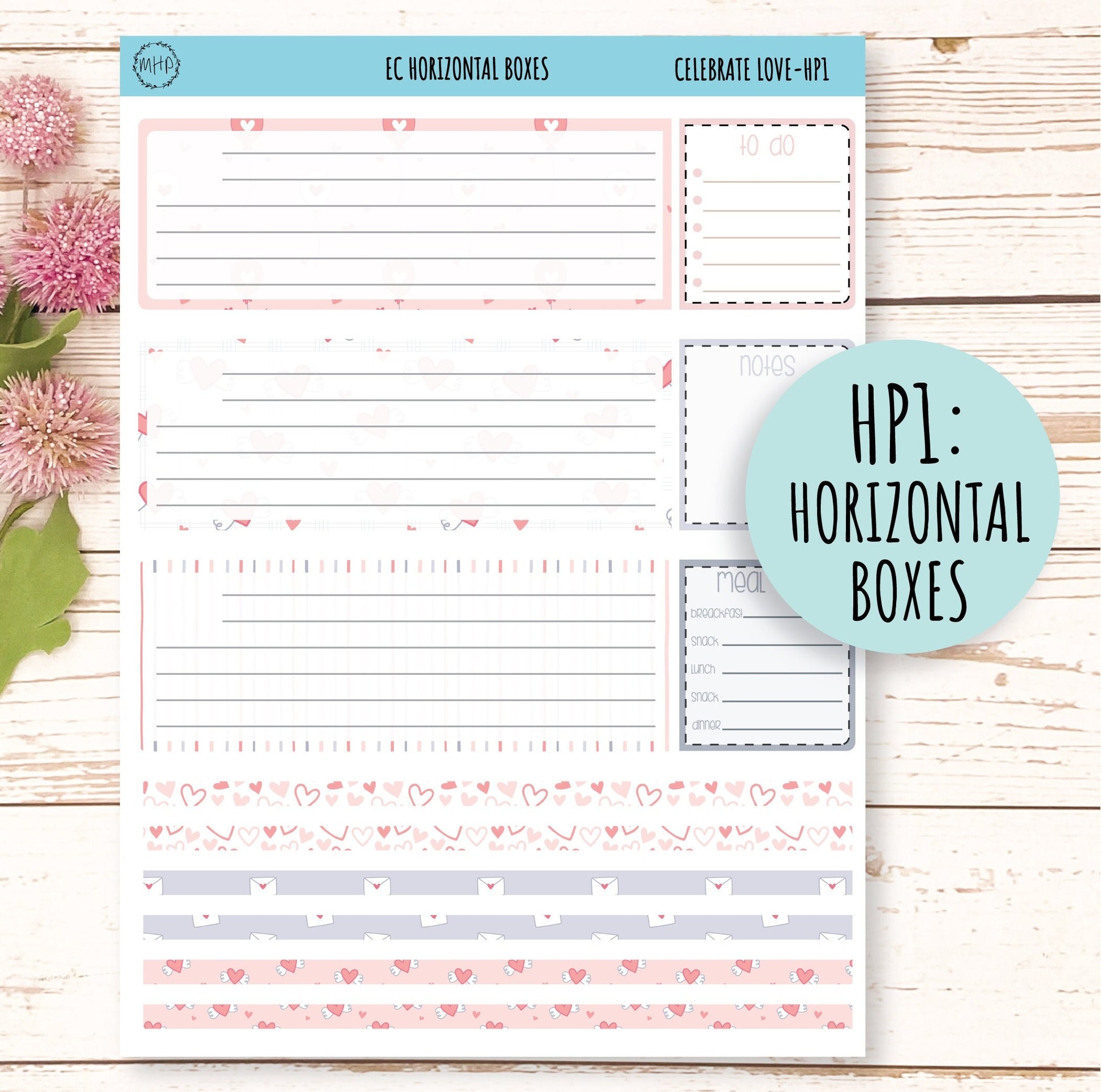 Erin Condren 7x9 Horizontal Kit Planning Stickers. FEBRUARY