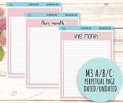 FEBRUARY Monthly Kit Stickers for 7x9 Planners. Valentine's Day. "Send With Love" || SWL-M
