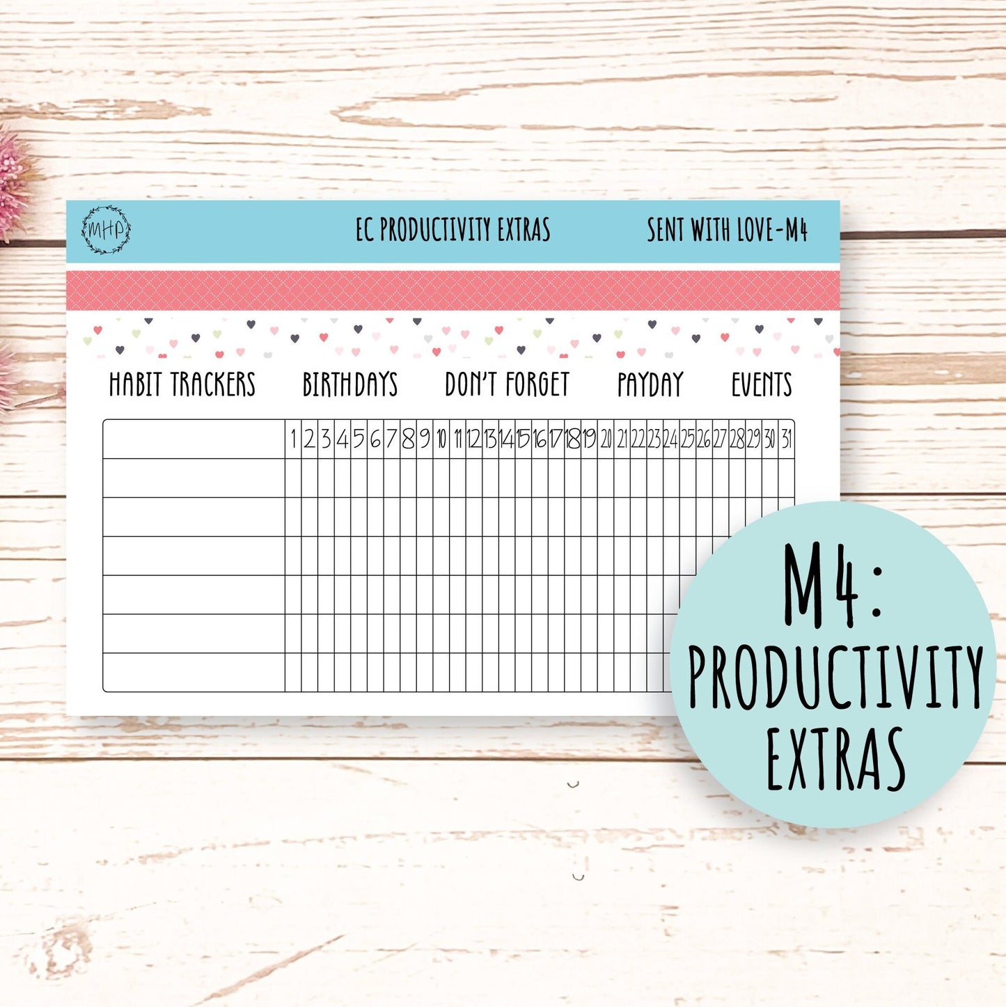 FEBRUARY Monthly Kit Stickers for 7x9 Planners. Valentine's Day. "Send With Love" || SWL-M
