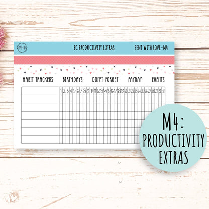 FEBRUARY Monthly Kit Stickers for 7x9 Planners. Valentine's Day. "Send With Love" || SWL-M