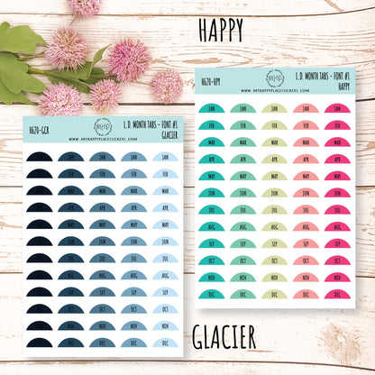 Abbreviated Month Tabs for L.D. Planners || H620
