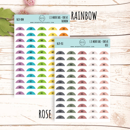 Abbreviated Month Tabs for L.D. Planners || H620