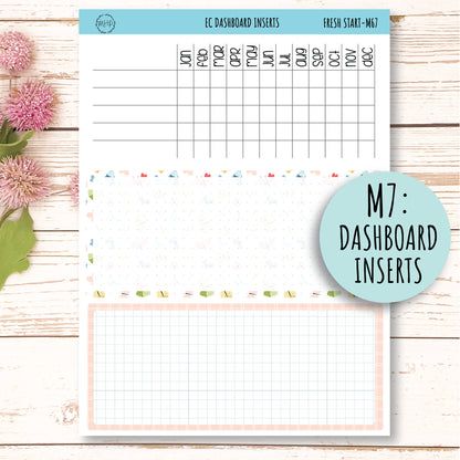 MARCH Monthly Kit Stickers for 7x9 Planners. "Fresh Start || FS-M