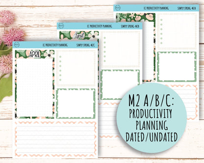 APRIL Monthly Kit Stickers for 7x9 Erin Condren Planners. "Simply Spring" || SS-M
